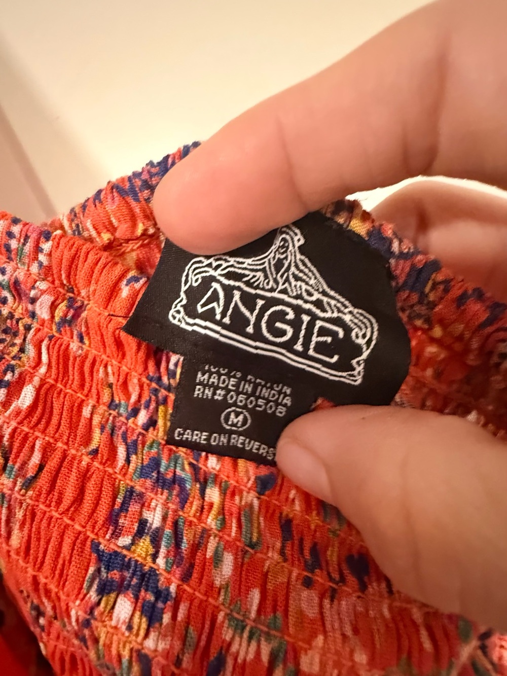 Angie Orange & Purple Halter V-Neck Maxi Dress - Picture 5 of 6